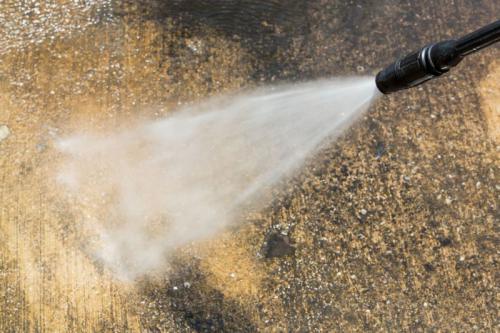 Orange pressure washing